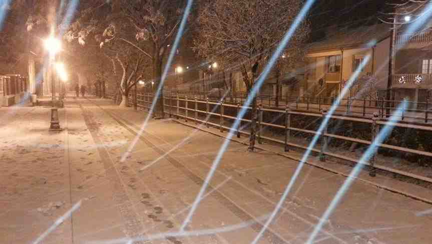 Τα πρώτα χιόνια στην πόλη της Φλώρινας