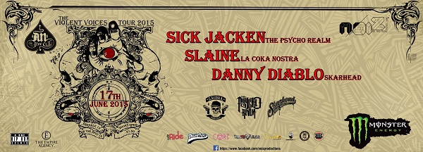 Sick Jacken, Slaine,  Danny Diablo aka Lord Ezec @ An Club