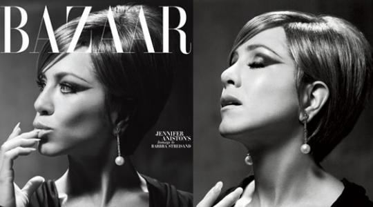 H μεταμόρφωση της Jennifer Aniston σε Barbra Streisand για το εξώφυλλο του Harper’s Bazaar..