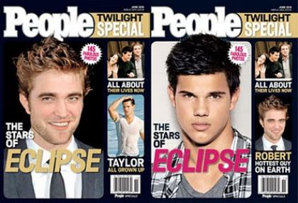 Ο Robert Pattinson και ο Taylor Lautner αντίπαλοι στο εξώφυλλο του People