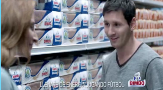 Messi starring on toast bread commercial!