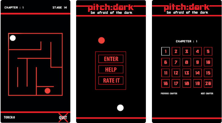 Pitch Dark-Φοβάσαι το σκοτάδι; Το παιχνίδι της εταιρίας AngelCapitalVentures βγήκε παγκοσμίως από τα πιο καλά παιχνίδια στο iOS!